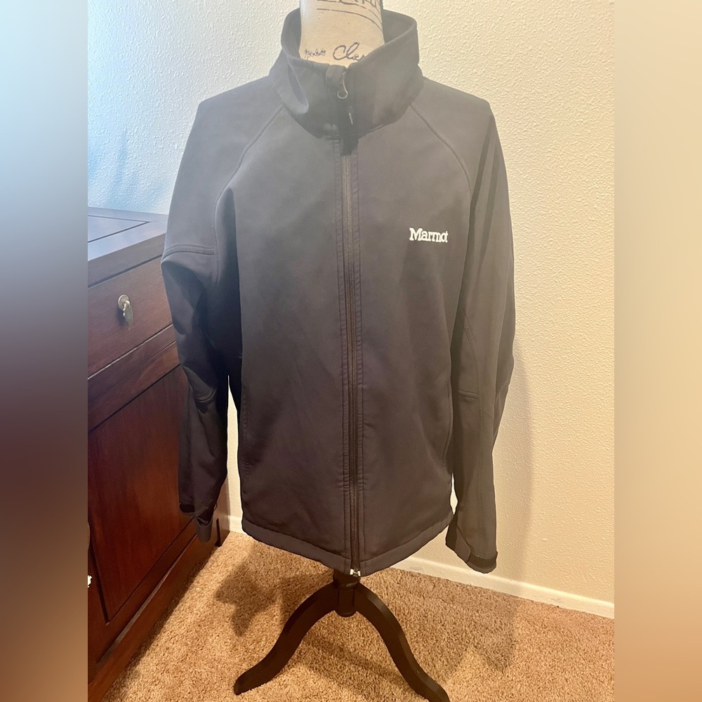 Marmot Gravity Softshell Jacket Black Nylon Full Zip 80190 Men's Size L
